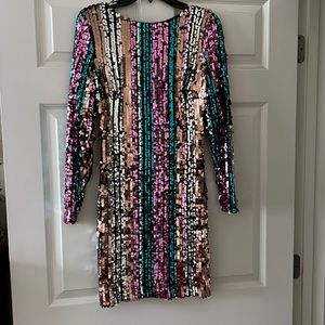 DRESS THE POPULATION SEQUIN DRESS SIZE MEDIUM